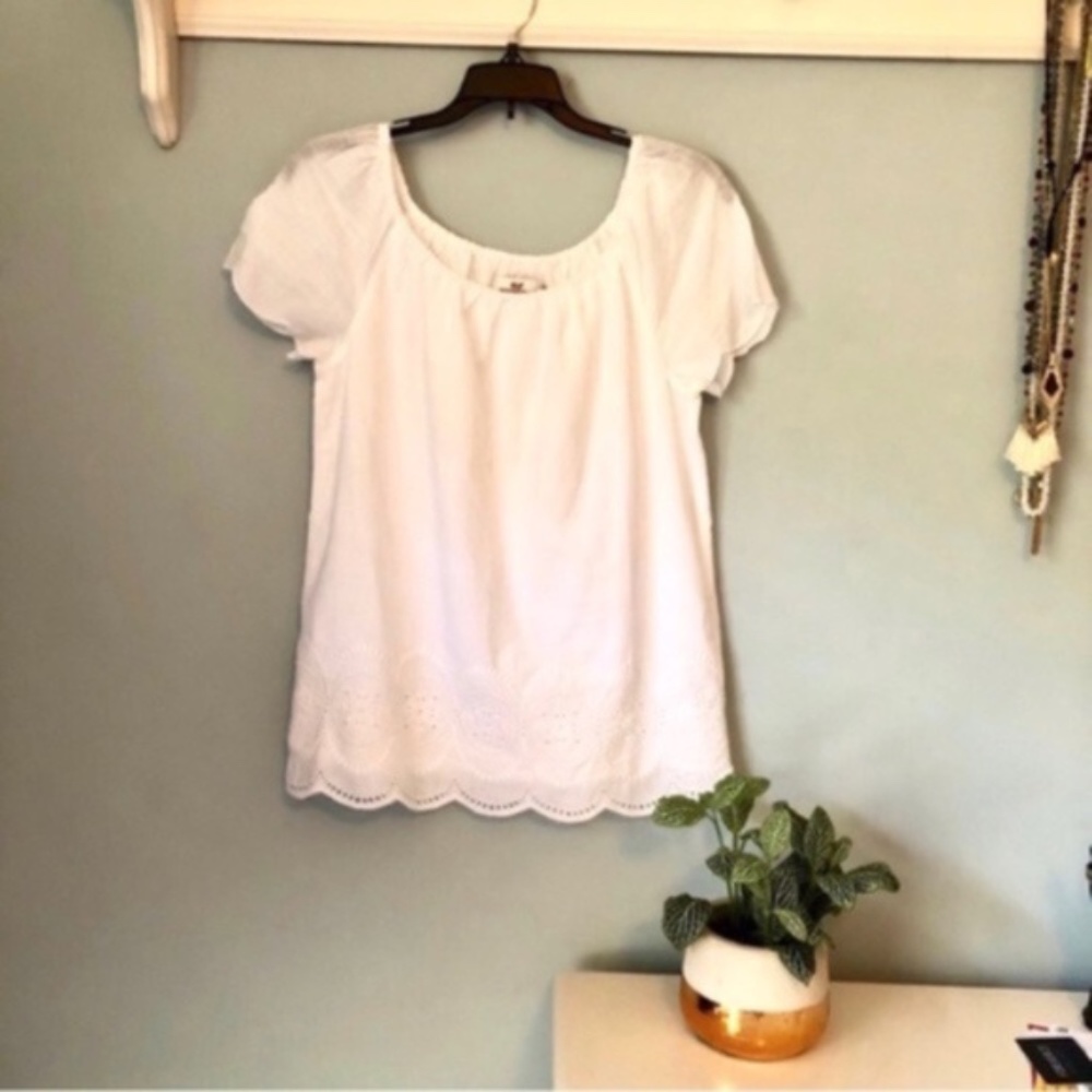 NWT Vineyard Vines Eyelet Blouse White